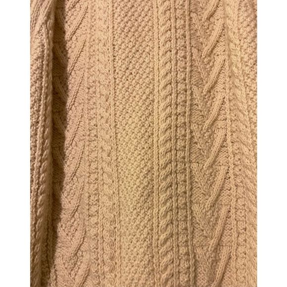 Vintage Wool Fisherman hand knit Cardigan sweater w/ wooden buttons sz XL by Woo - Picture 11 of 16